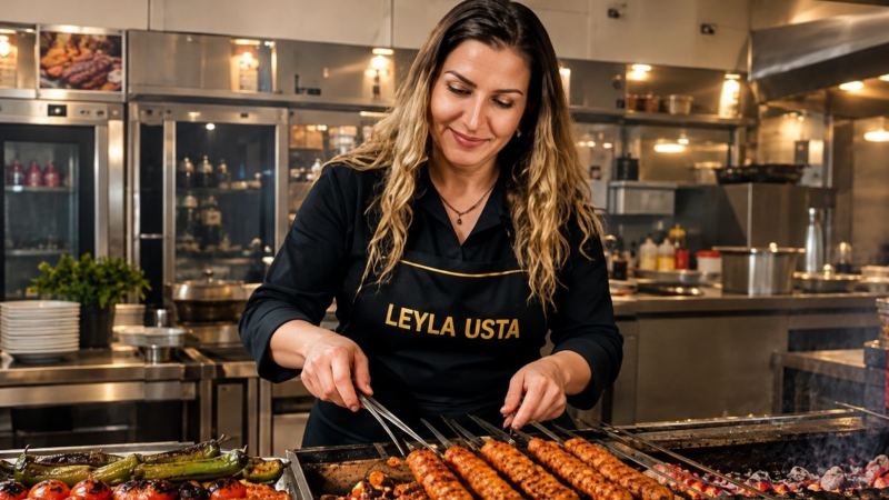 ADANA KEBABININ KADIN USTASI LEYLA USTA, 10. YILINI KUTLUYOR